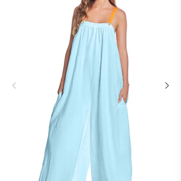 phax Pants - PHAX Malibu Jumpsuit Coverup SWIM 100% Cotton